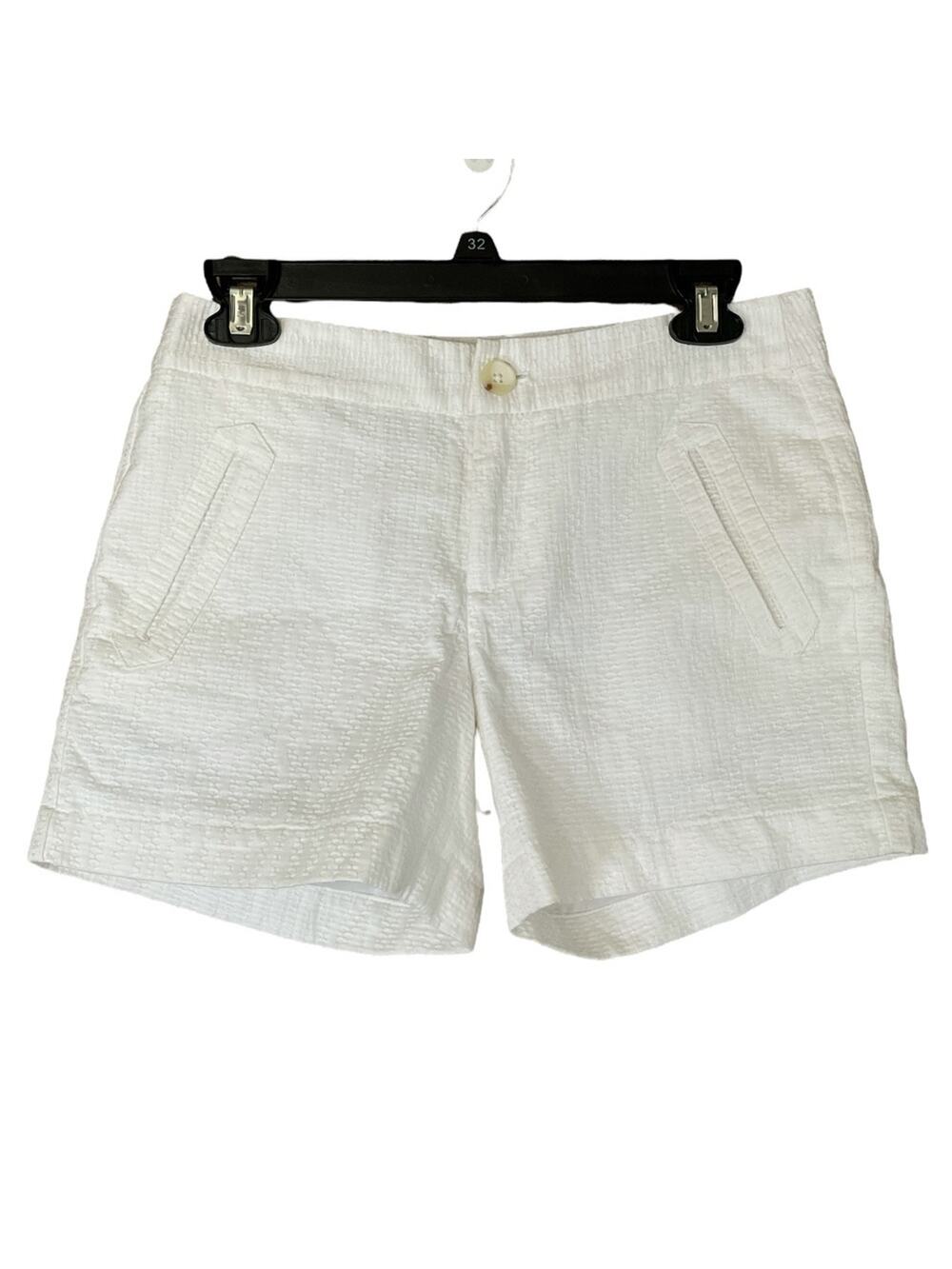 Banana Republic 4 1/2" 4.5" Short White Textured Pattern Size 2 NWT